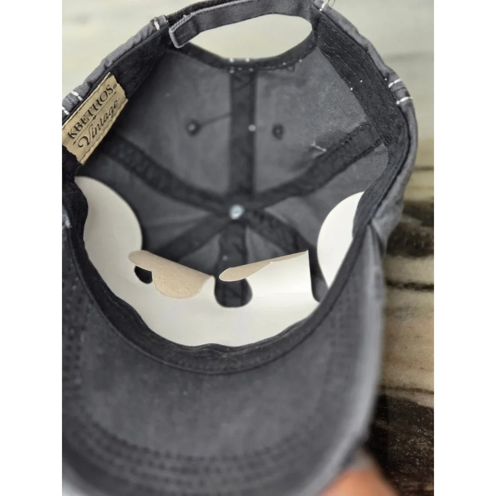 KBETHOS Vintage‎ GRITS Girls Raised In The South Distressed Baseball Cap Gray
